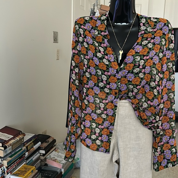 Philosophy Tops - Blouse Long Sleeve Floral Size SP